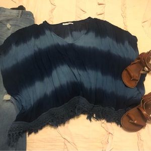🔥🔥5/$50🔥🔥Blue tie-dye poncho